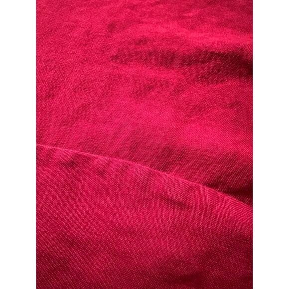 Williams-Sonoma Tablecloth Solid Red 100% Linen Double Hem Stitched 67x120” - Picture 5 of 8